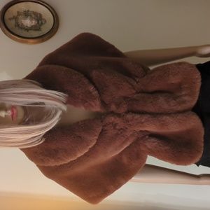 Faux fur cape, size S (M?)